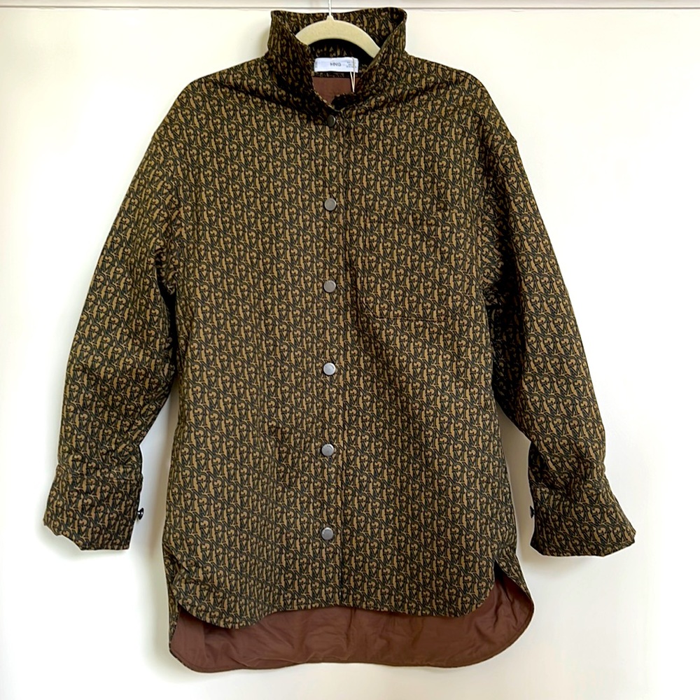 MG logo light summer jacket, autumn olive colors, sustainable cotton